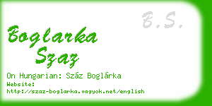 boglarka szaz business card
